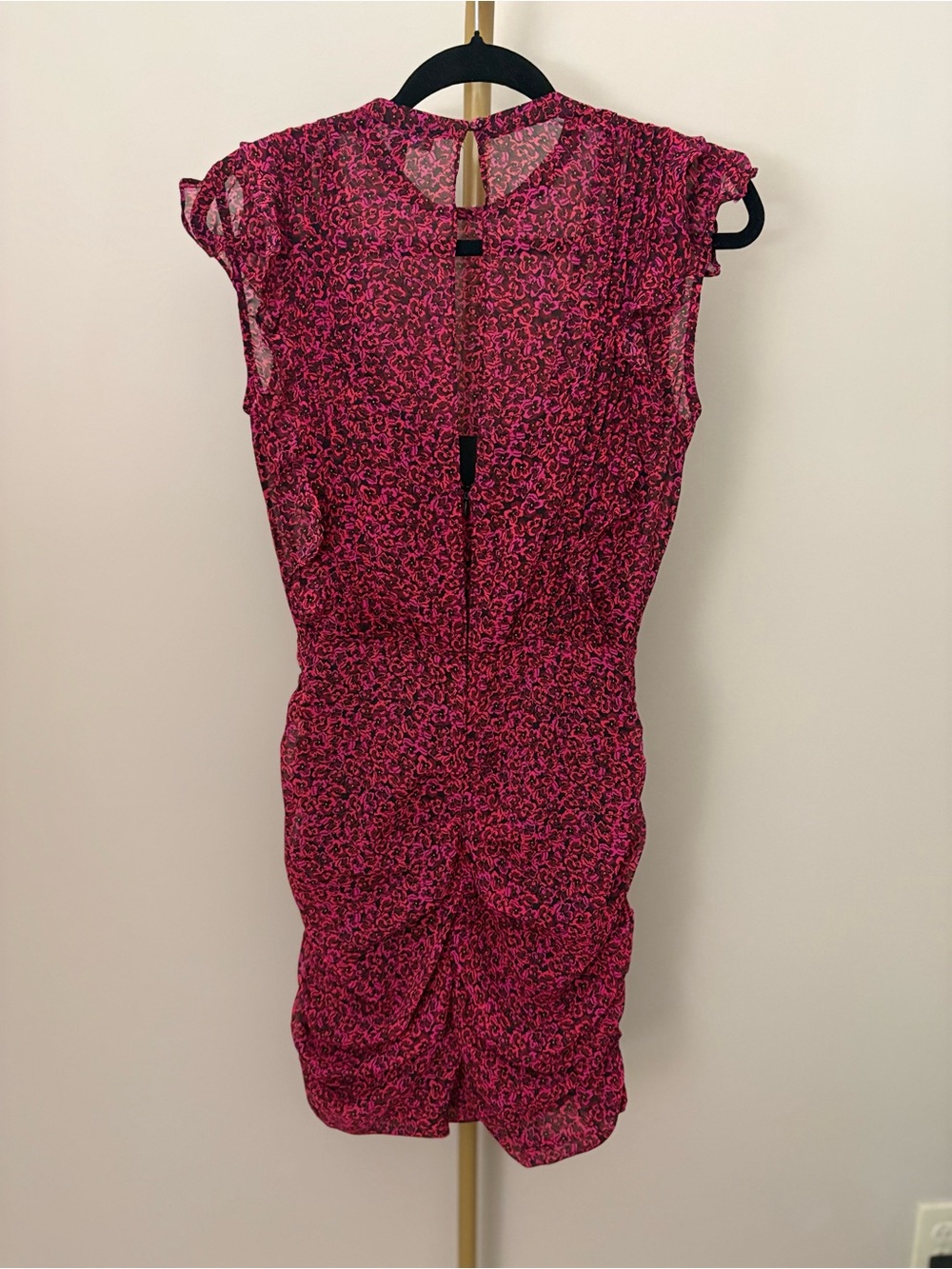 Express Pink Ruched-Detail Mini Dress - Picture 4 of 7
